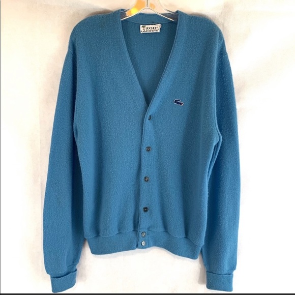 lacoste blue cardigan